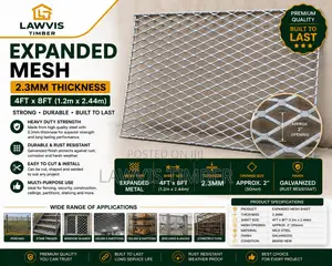 2.3mm Expanded Metal Mesh Sheet | 4ft × 8ft Galvanized Steel