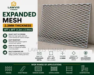 2.3mm Expanded Metal Mesh Sheet | 4ft × 8ft Galvanized Steel