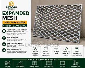 3mm Expanded Metal Mesh Sheet | 4ft × 8ft Heavy Duty Galvanized