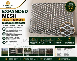 3mm Expanded Metal Mesh Sheet | 4ft × 8ft Heavy Duty Galvanized