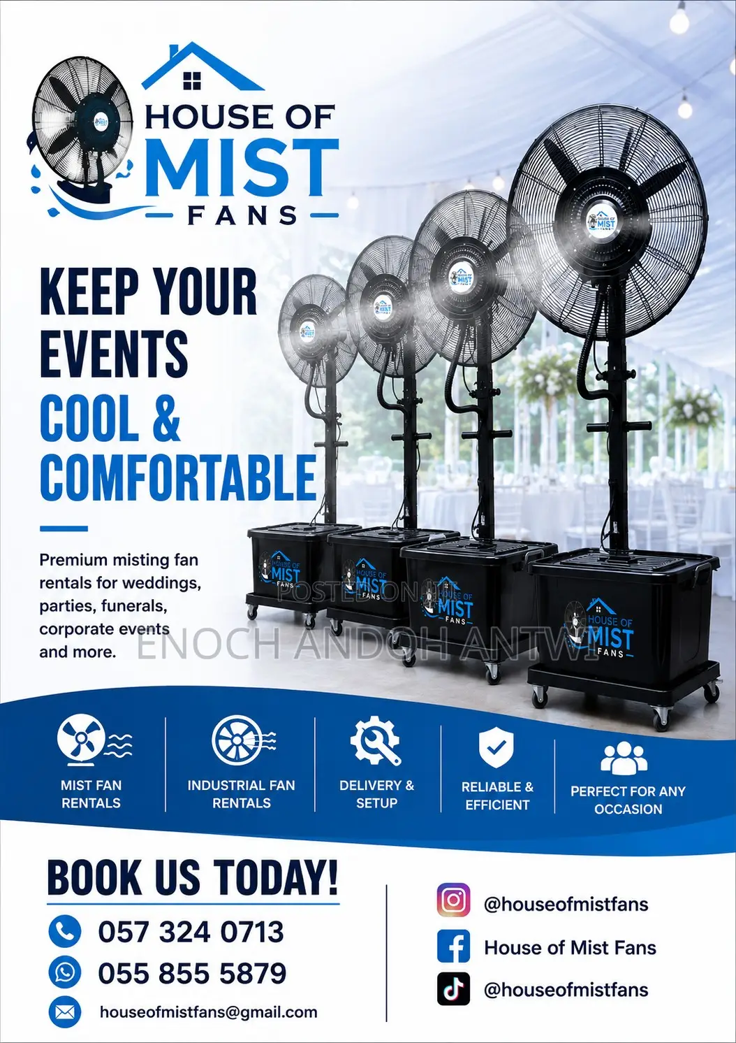 Rental of Mist Fans