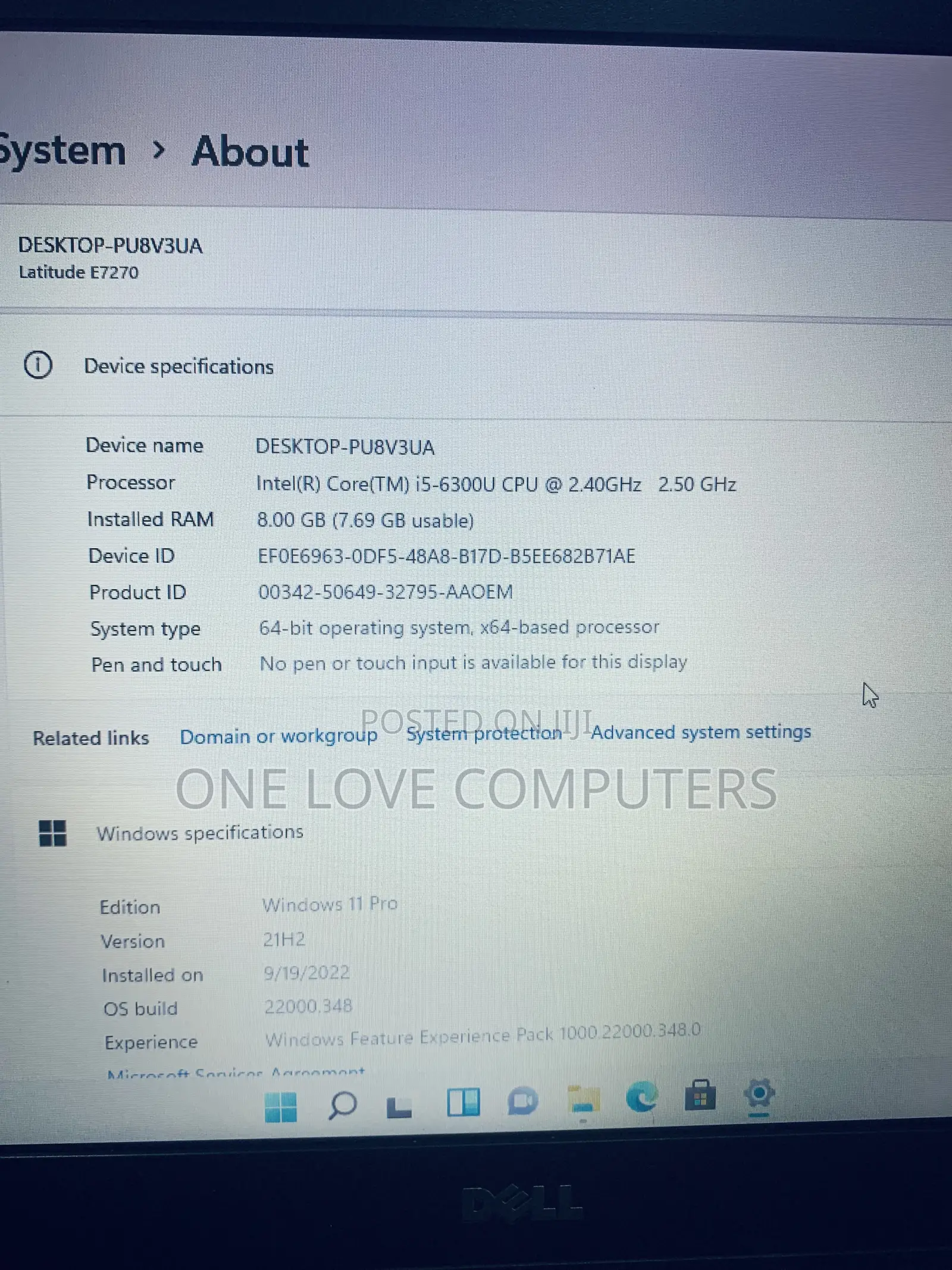 Laptop Dell Latitude E7270 8GB Intel Core i5 SSD 256GB