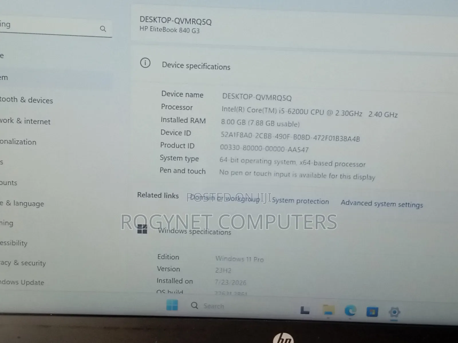 Laptop HP EliteBook 840 G3 8GB Intel Core i5 SSD 256GB