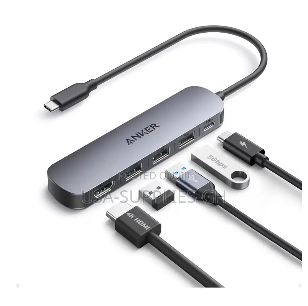 Anker USB C Hub 5 in 1 HDMI Multiport Adapter 100W PD From Usa