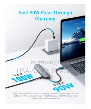 Anker USB C Hub 5 in 1 HDMI Multiport Adapter 100W PD From Usa
