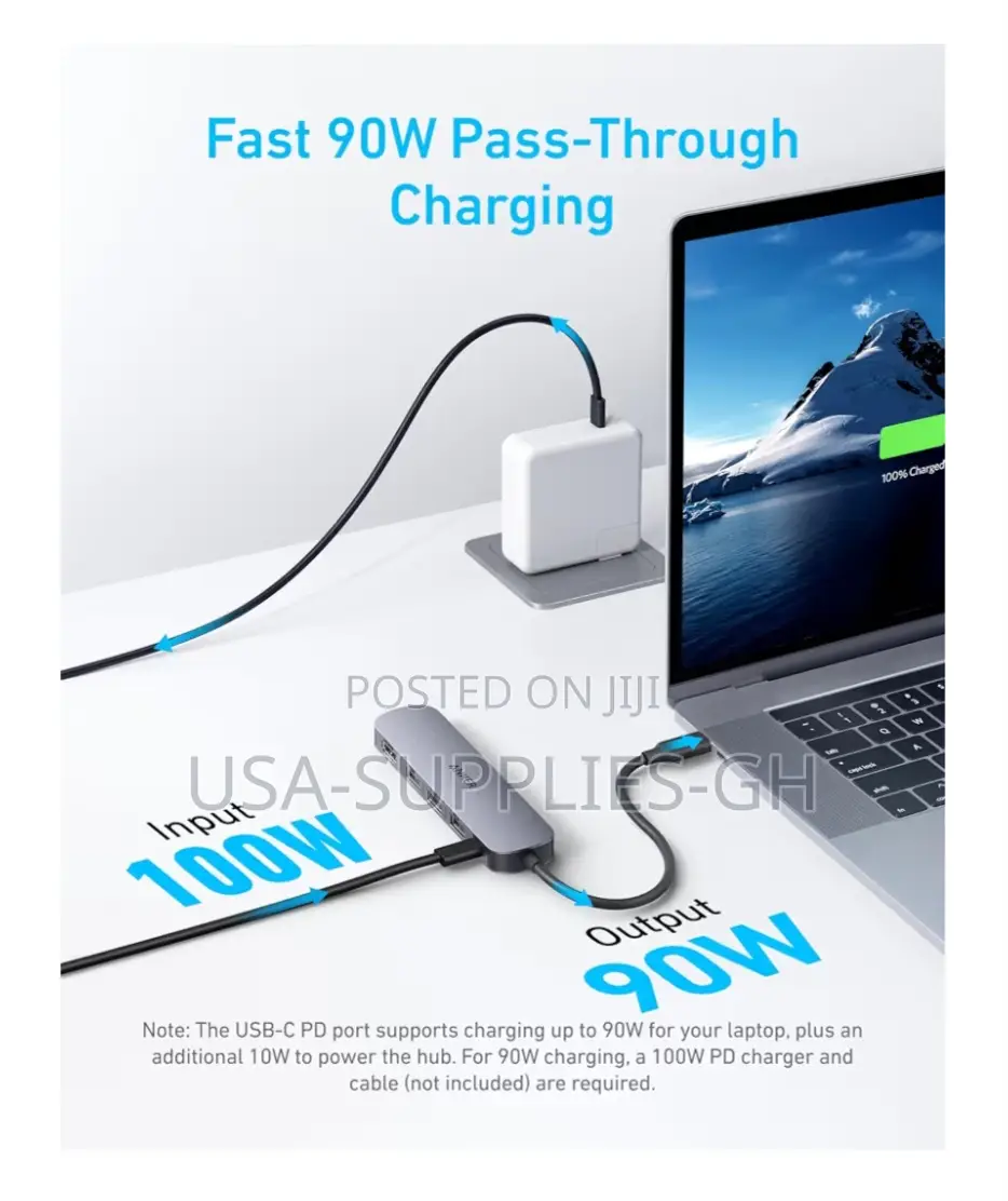 Anker USB C Hub 5 in 1 HDMI Multiport Adapter 100W PD From Usa