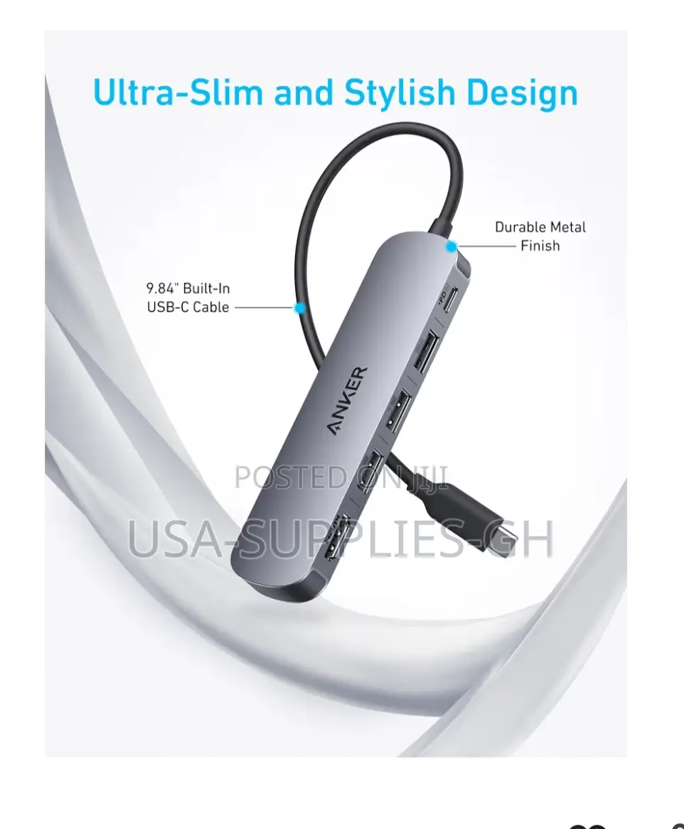 Anker USB C Hub 5 in 1 HDMI Multiport Adapter 100W PD From Usa