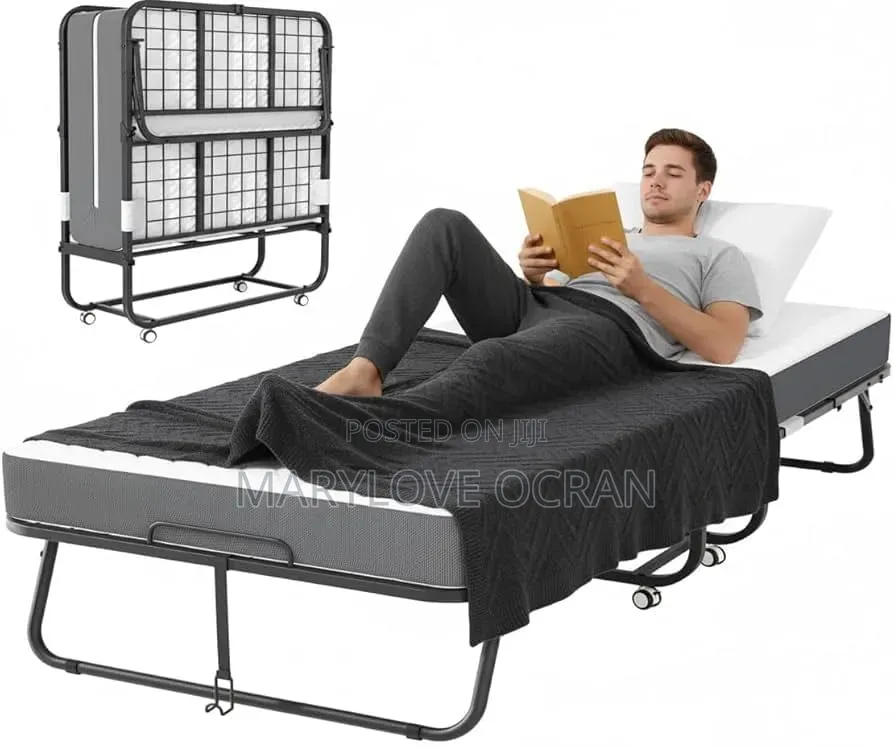Easy Storage Foldable Bed Plus Mattress