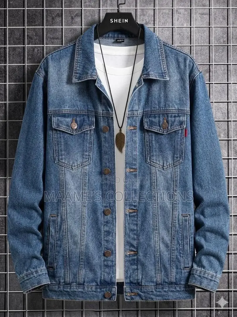 Men’s Stylish Washed Denim Jacket – Casual Jean Coat