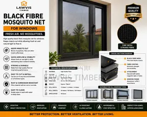 Black Fibre Mosquito Net | Window Insect Screen Mesh Roll