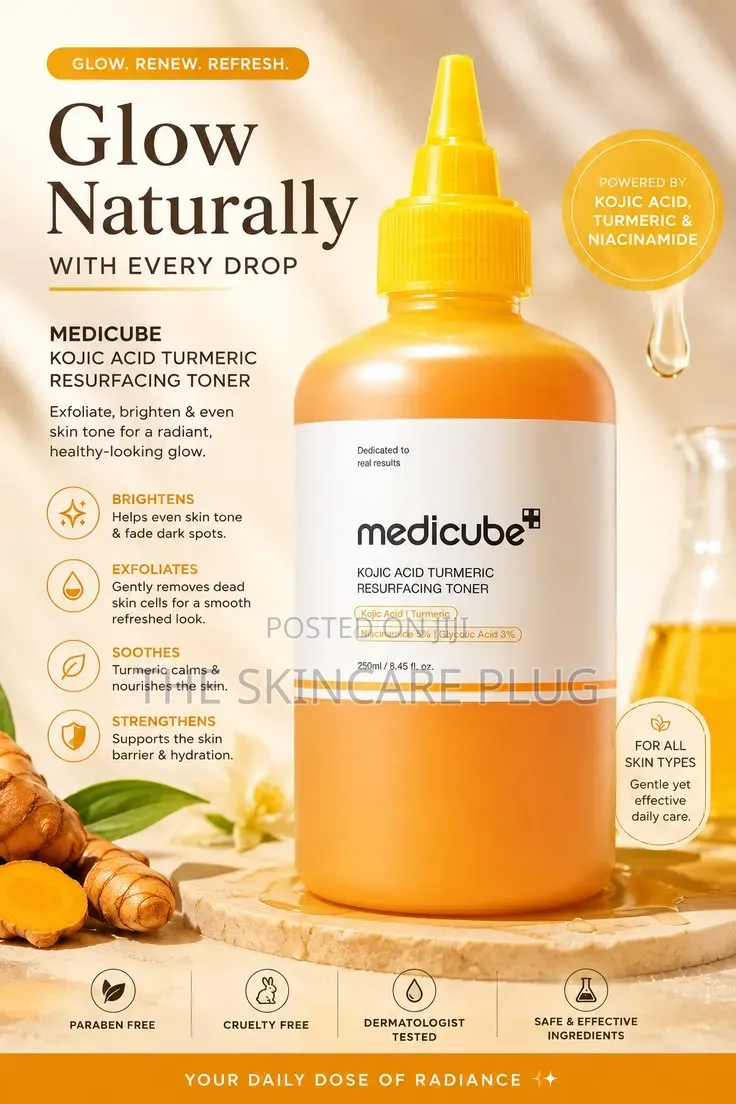 Original Medicube Kojic Acid Tumeric Resurfacing Toner