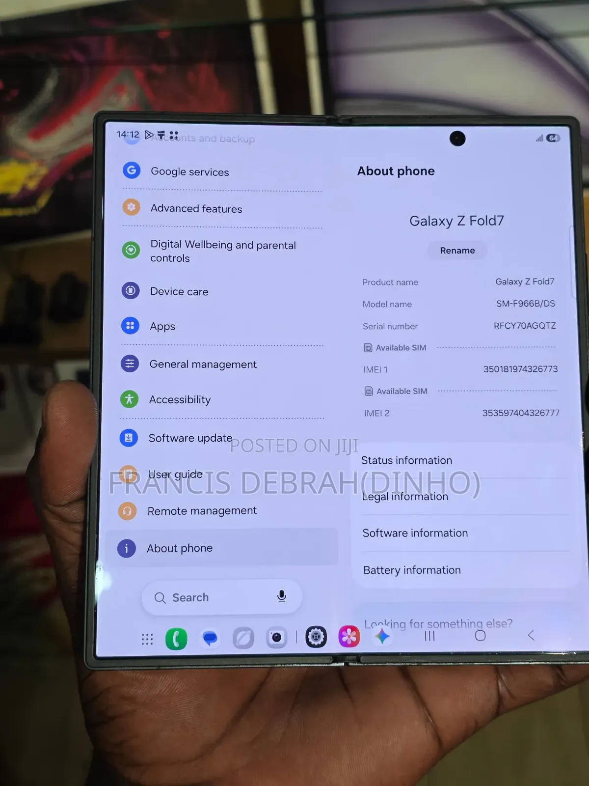 Samsung Galaxy Z Fold7 256 GB Black
