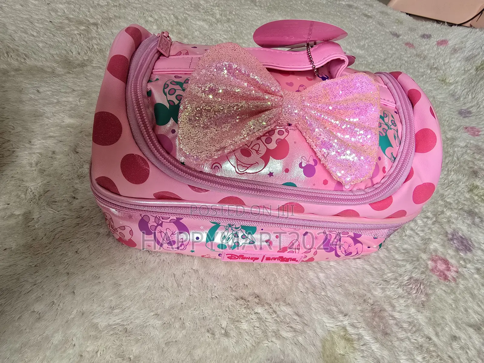 Pink Minnie Smiggle Themed Thermal Lunch Bag