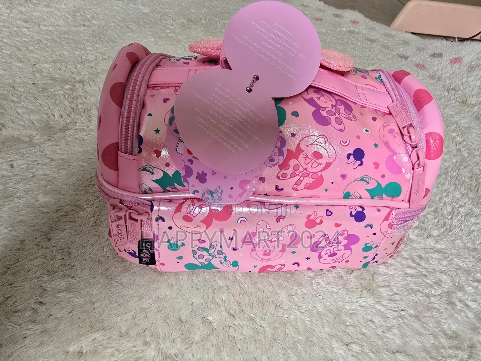 Pink Minnie Smiggle Themed Thermal Lunch Bag