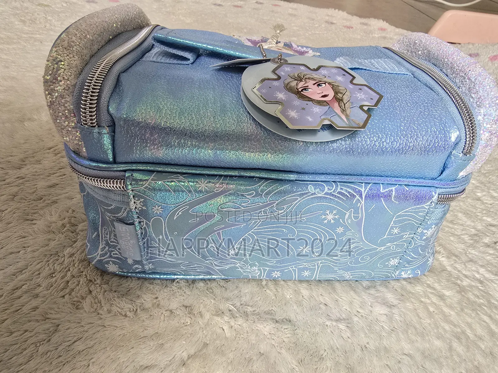 Frozen Elsa Smiggle Themed Glitter Lunch Bag