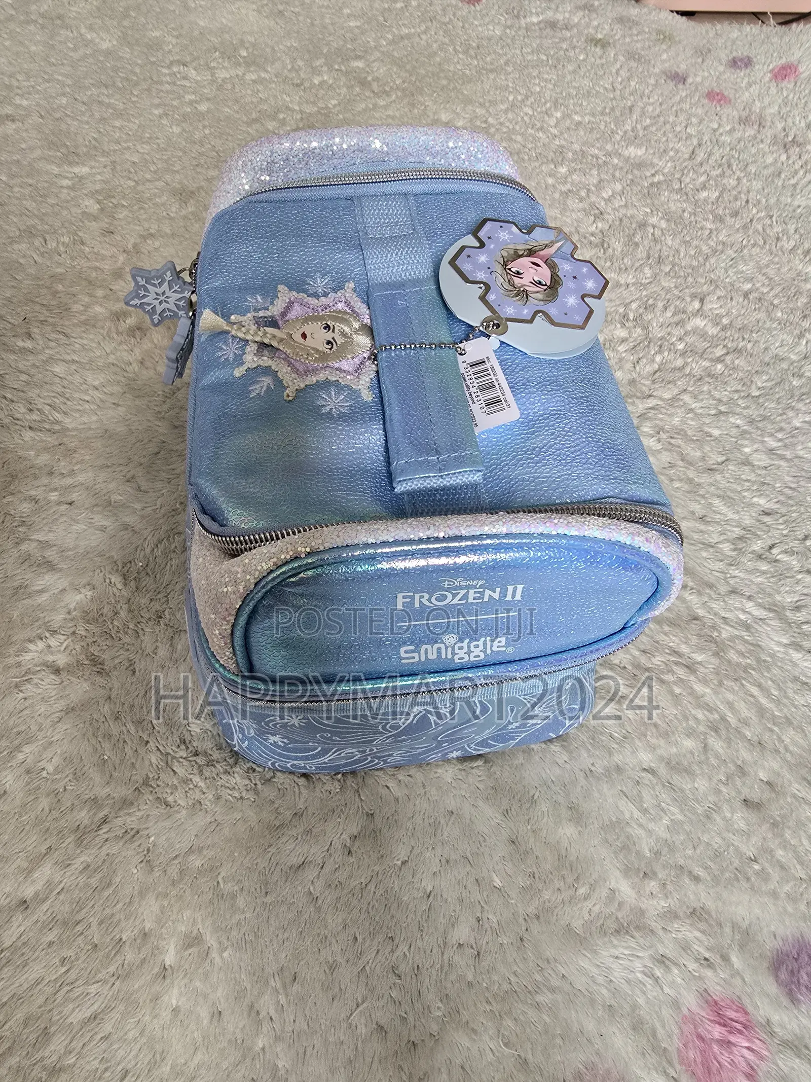 Frozen Elsa Smiggle Themed Glitter Lunch Bag