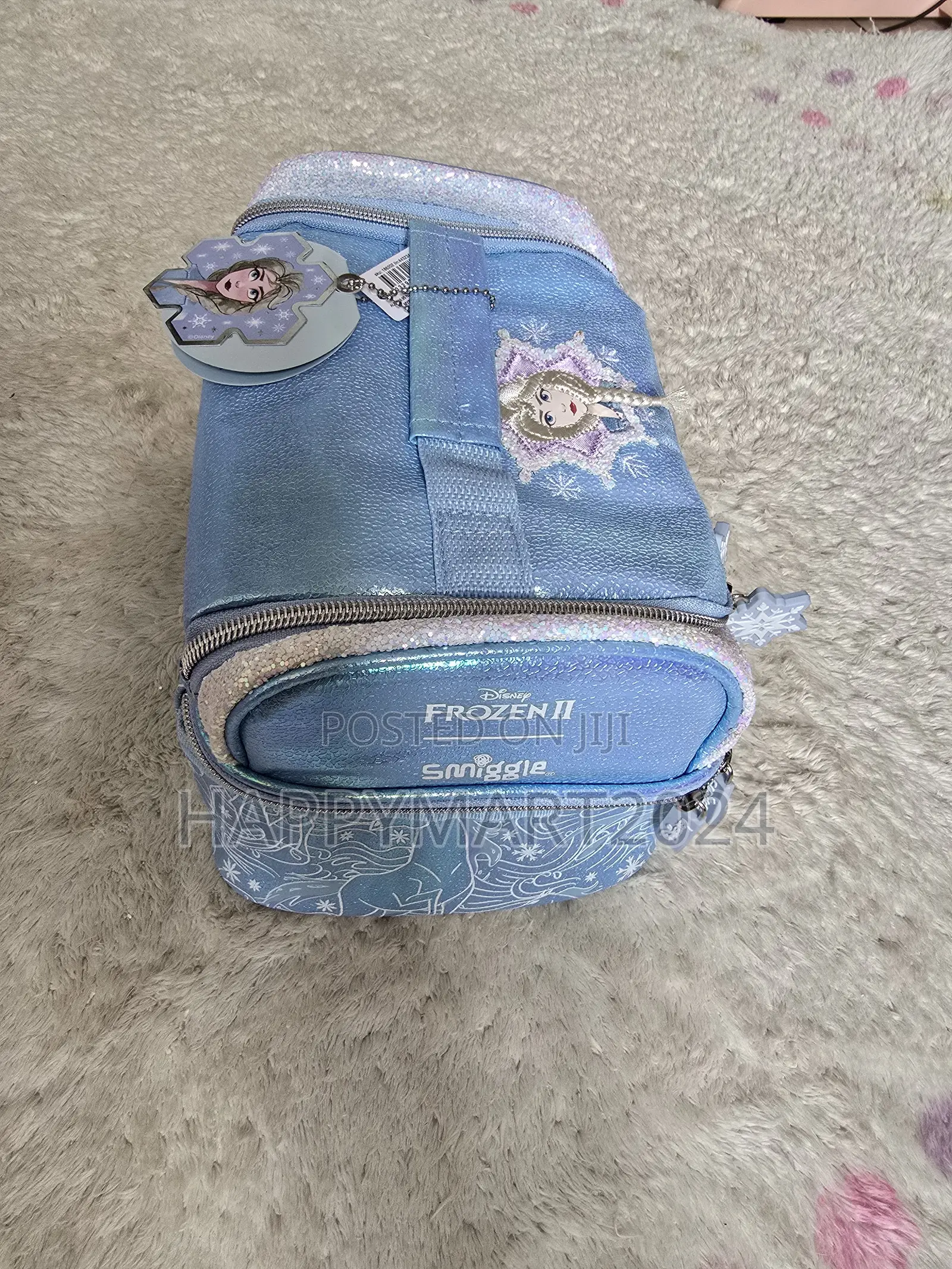 Frozen Elsa Smiggle Themed Glitter Lunch Bag