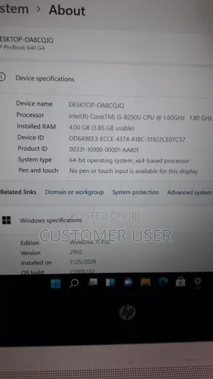 Laptop HP ProBook 640 G4 4GB Intel Core i5 HDD+SSD 128GB