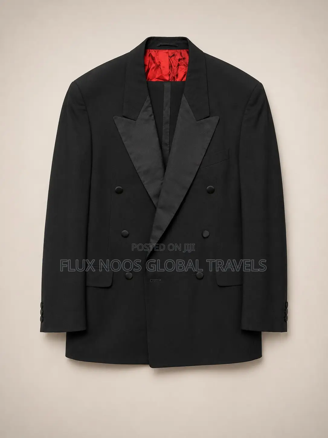 Men's Black Double-Breasted Suit – UK 40 / EU 50