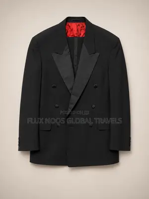 Men's Black Double-Breasted Suit – UK 40 / EU 50