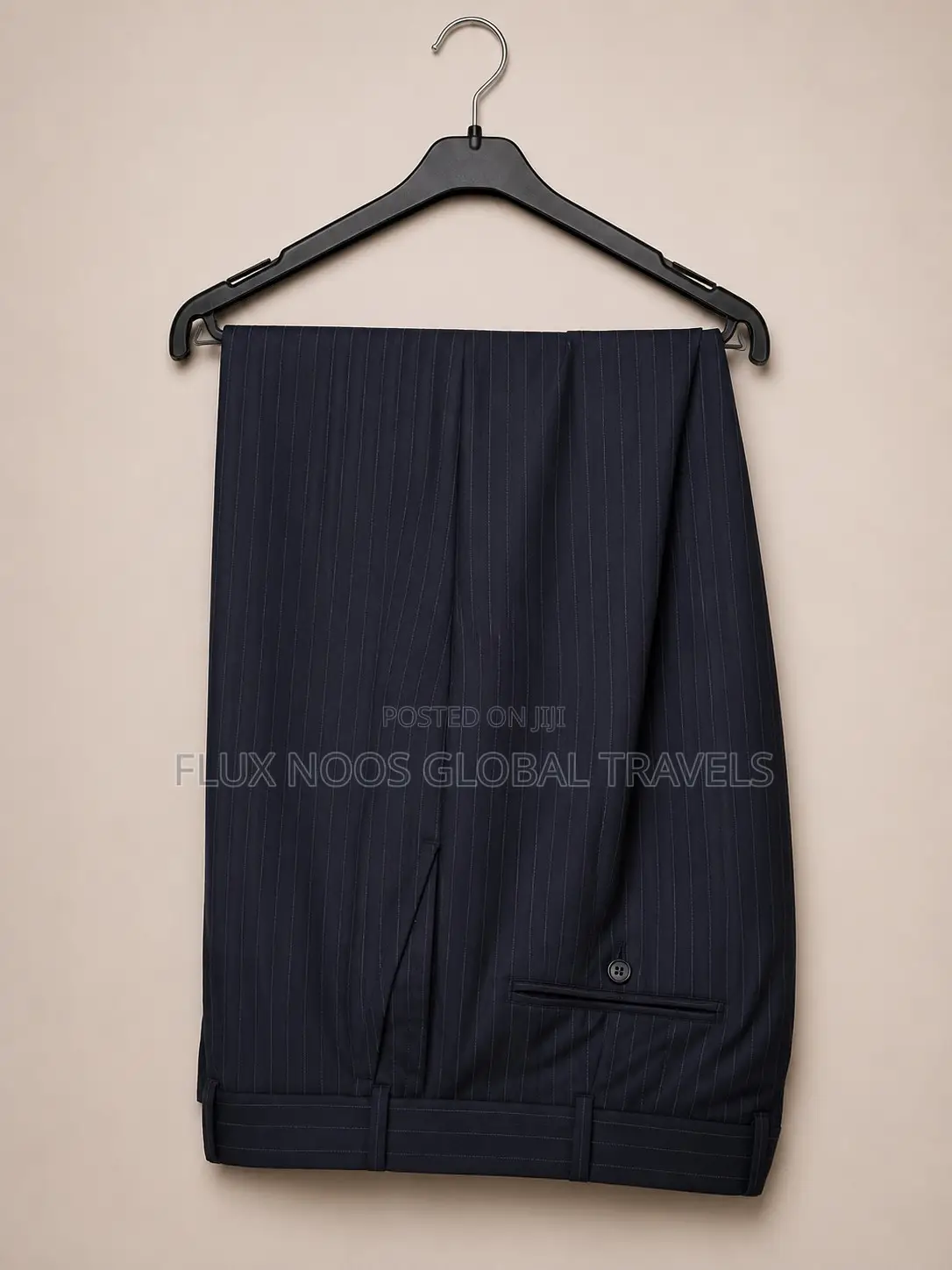 Men's Navy Pinstripe Suit – UK 48 / EU 58