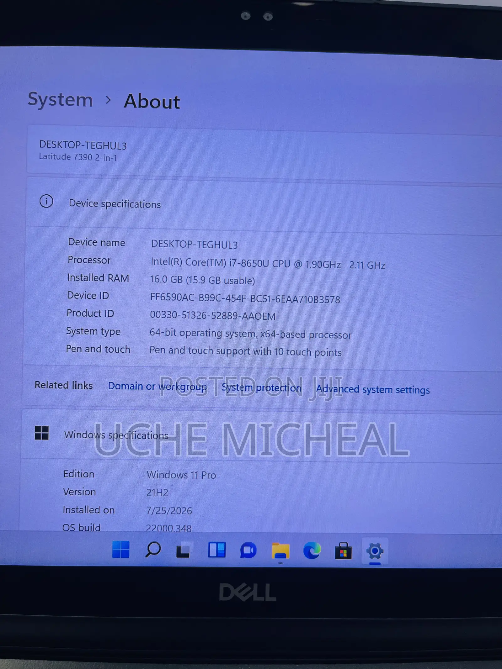 Laptop Dell Latitude 7390 2-in-1 16GB Intel Core i7 SSD 256GB