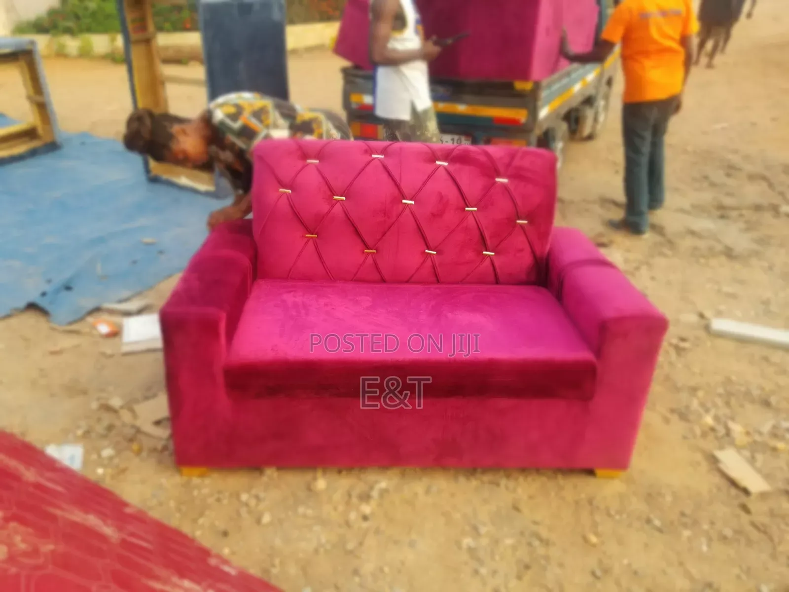 Pink 2 in 1 Sofa