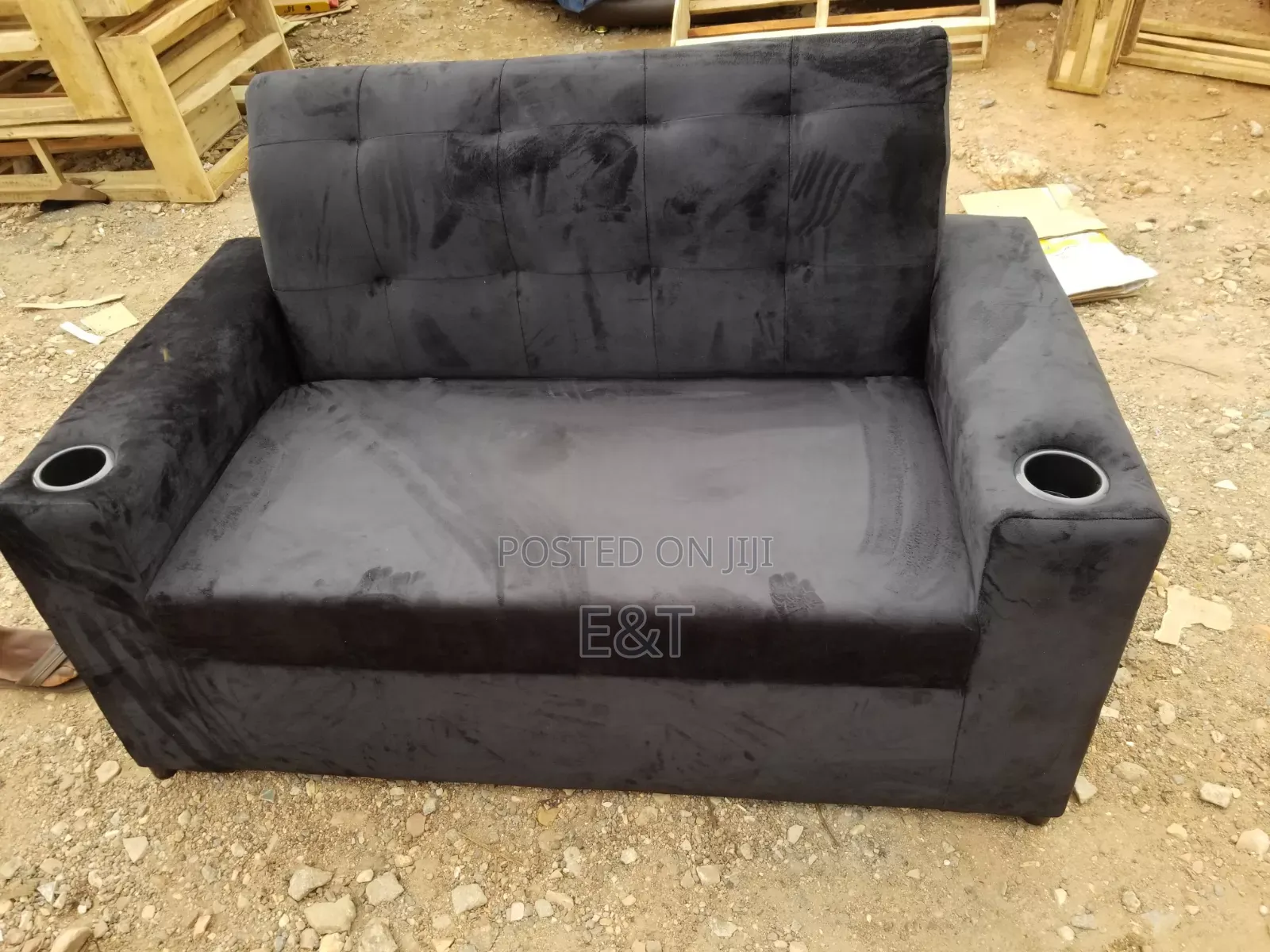 Black 2 in 1 Sofa