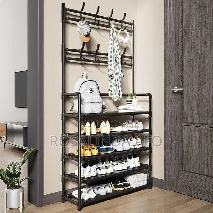 Metal Shoe Rack and Bag Holder