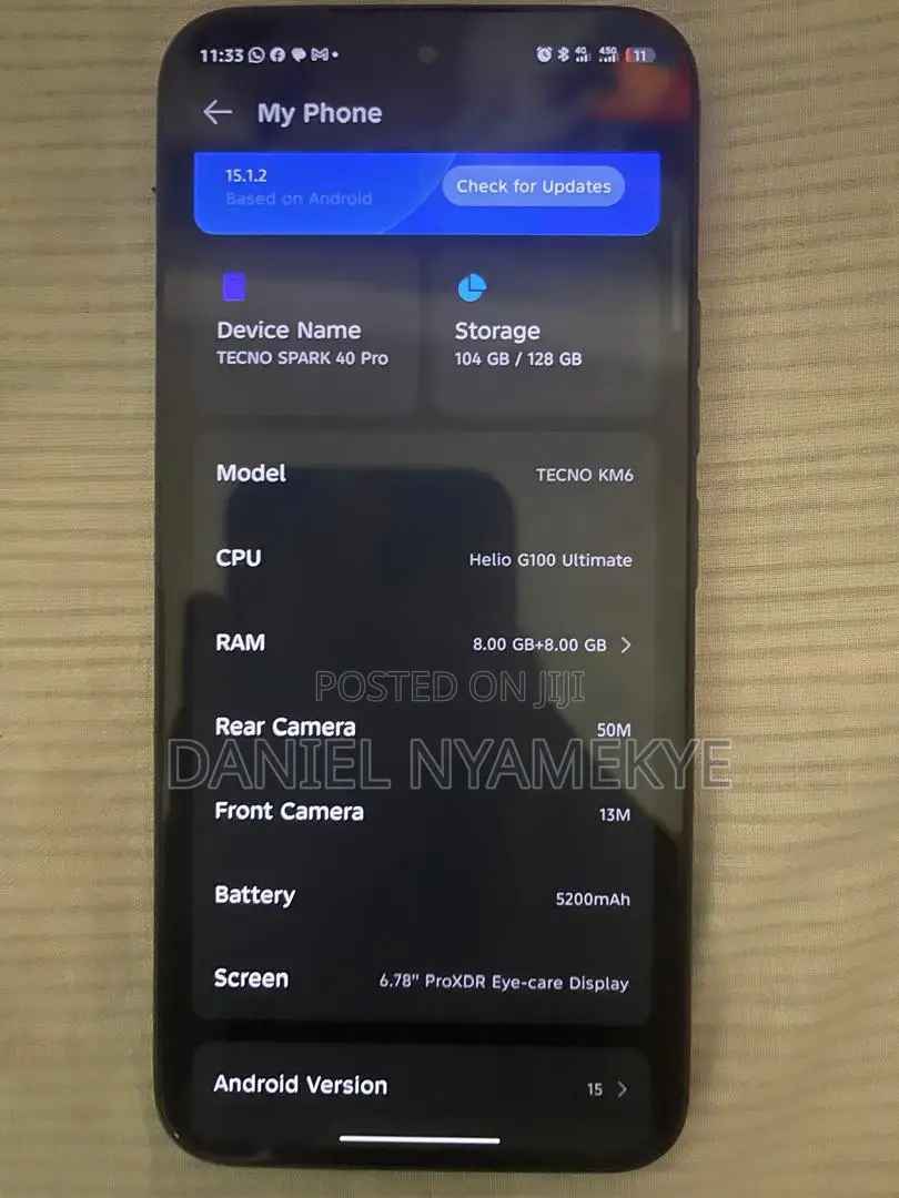 Tecno Spark 40 Pro 128 GB Black