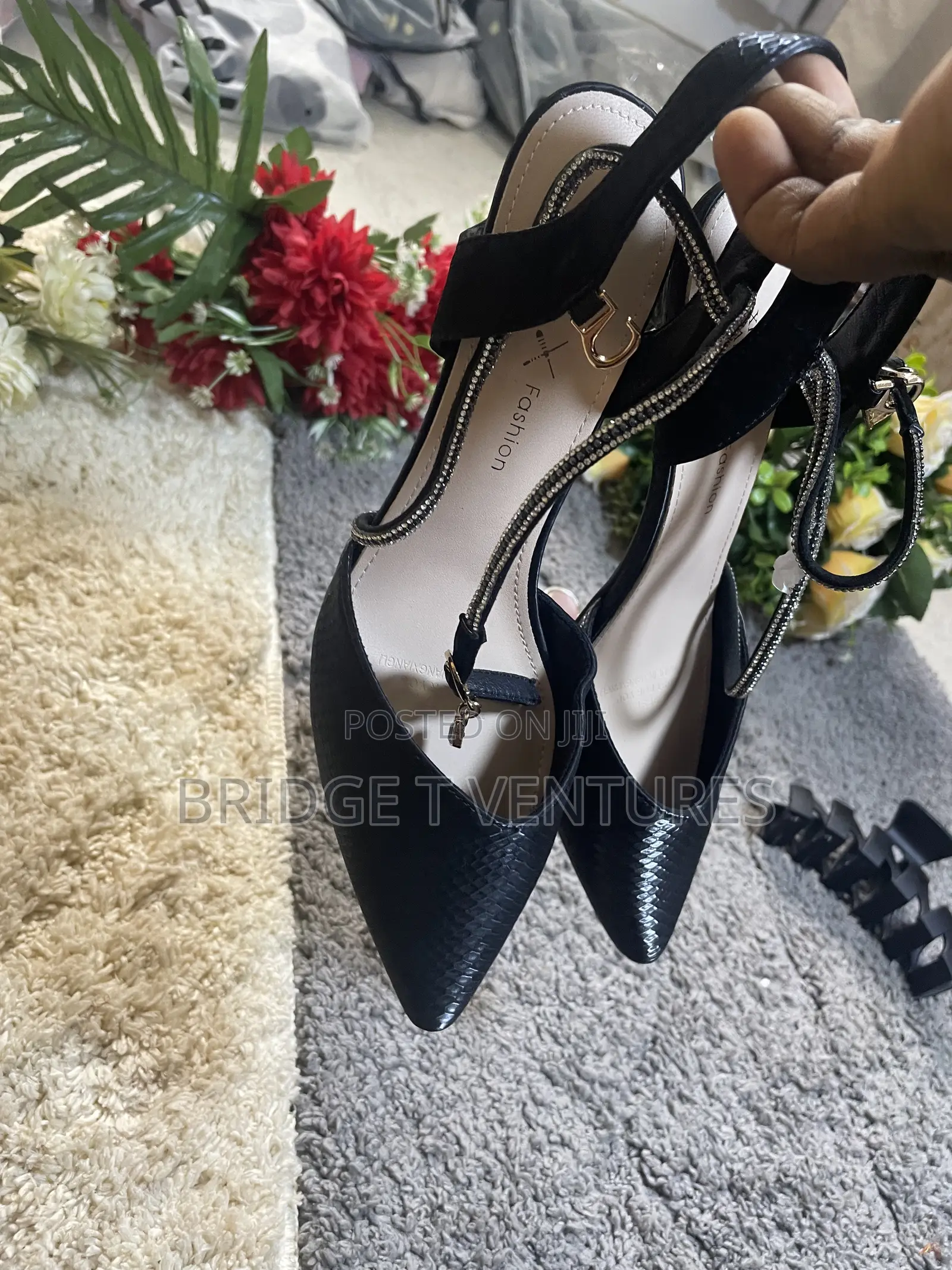 Black Slingback Heel