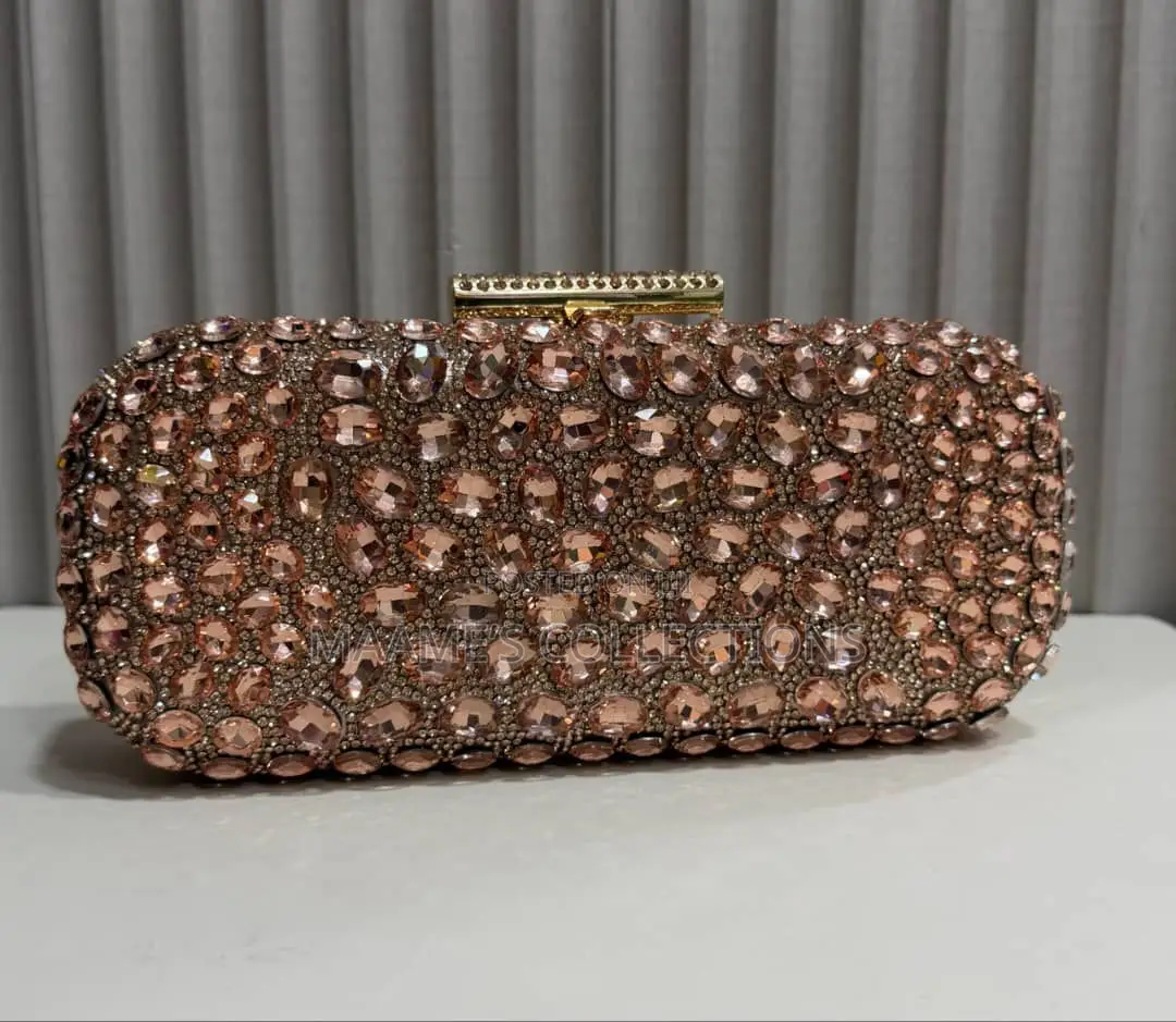 Luxury Crystal Rhinestone Evening Clutch Bag for Weddings Parties