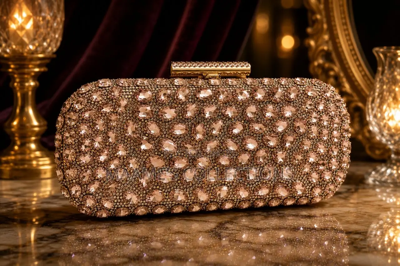 Luxury Pearl Crystal Clutch Bag for Weddings, Parties Events