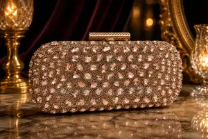 Luxury Pearl Crystal Clutch Bag for Weddings, Parties Events