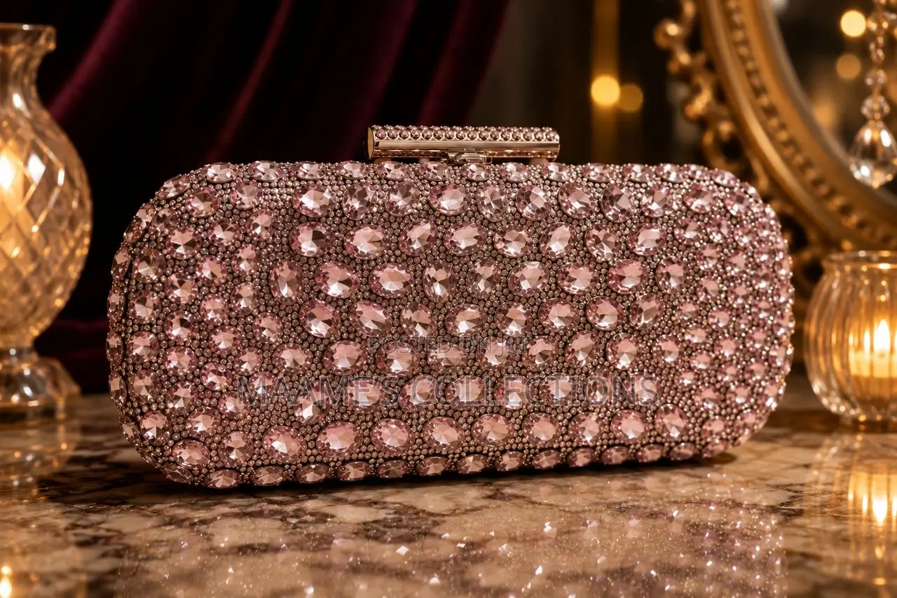 Luxury Pearl Crystal Clutch Bag for Weddings, Parties Events