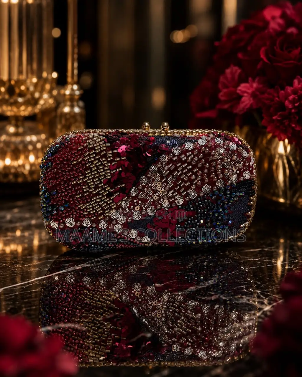 Luxury Pearl Crystal Clutch Bag for Weddings, Parties Events