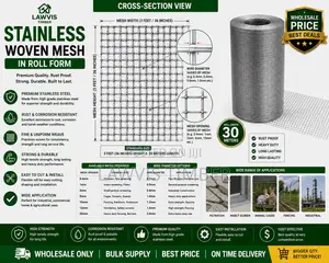 Stainless Steel Woven Mesh Roll | Rust Proof Industrial Wire Mesh