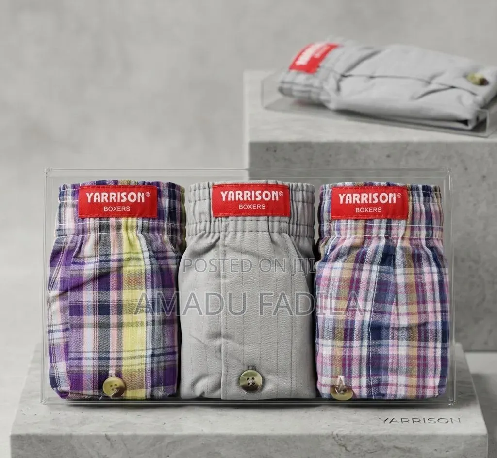 YARRISON Men's Cotton Boxer Briefs (3-Pack)