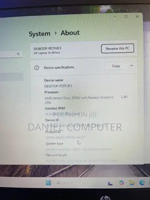 Laptop HP 14-dq1025cl 12GB AMD HDD 500GB