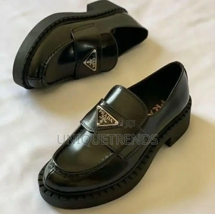 Original PRADA Chocolate Brushed Leather Loafers