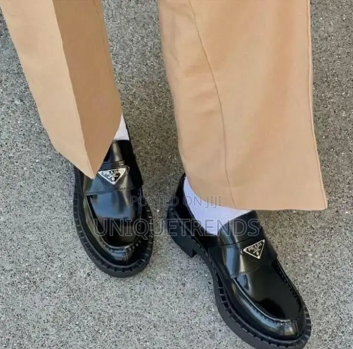 Original PRADA Chocolate Brushed Leather Loafers