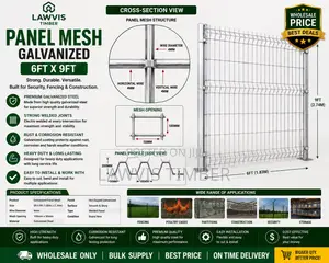 Galvanized Panel Mesh 6ft × 9ft | Heavy Duty Security Fence Panel