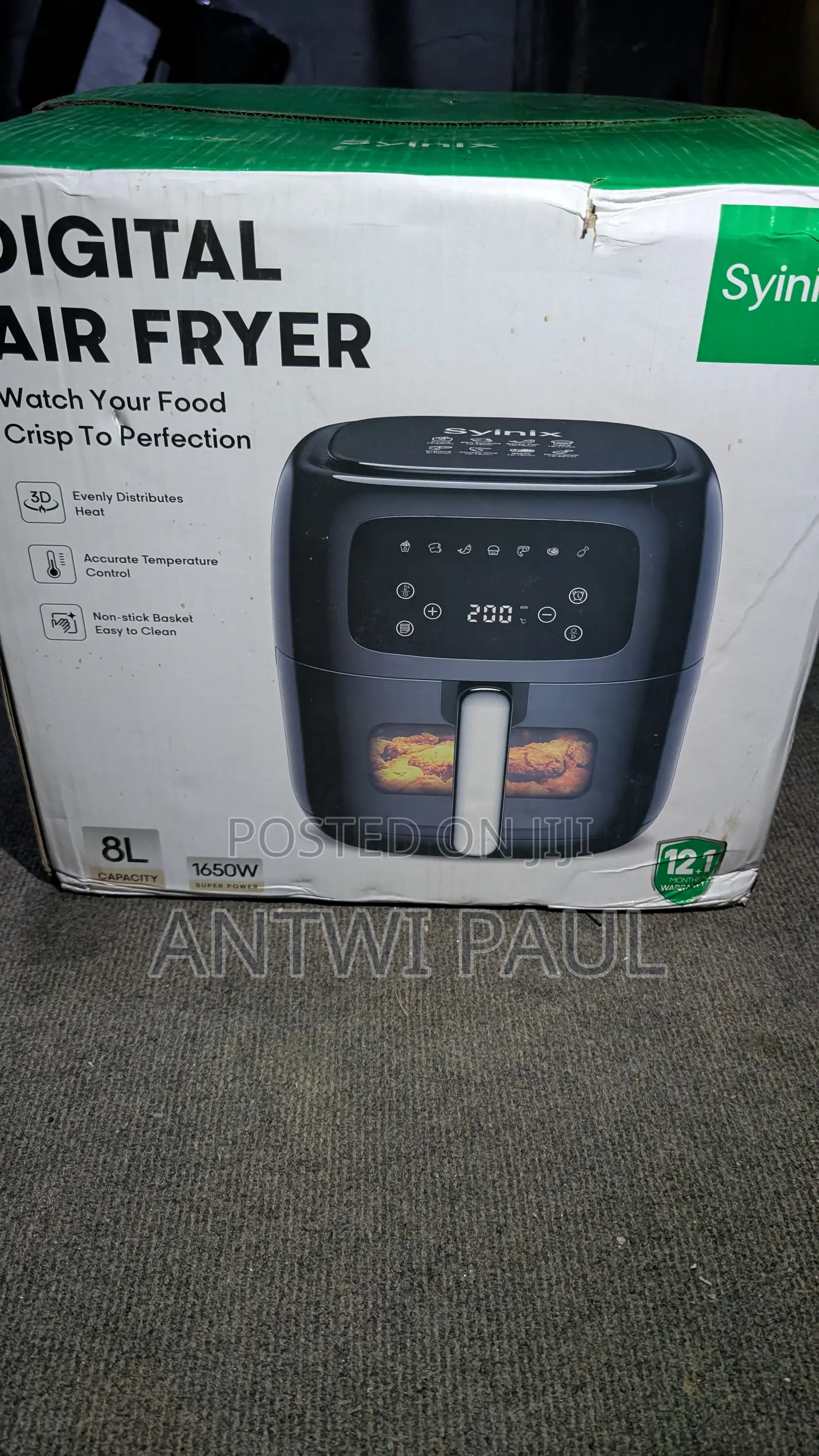 Syinix 8l Brand New Air Fryer