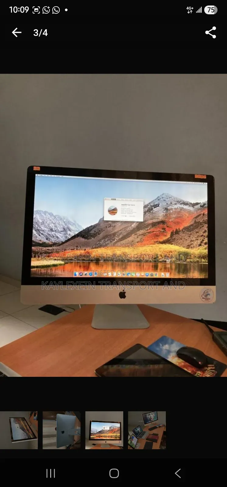 Desktop Computer Apple iMac 8GB Intel Core i5 HDD 1T