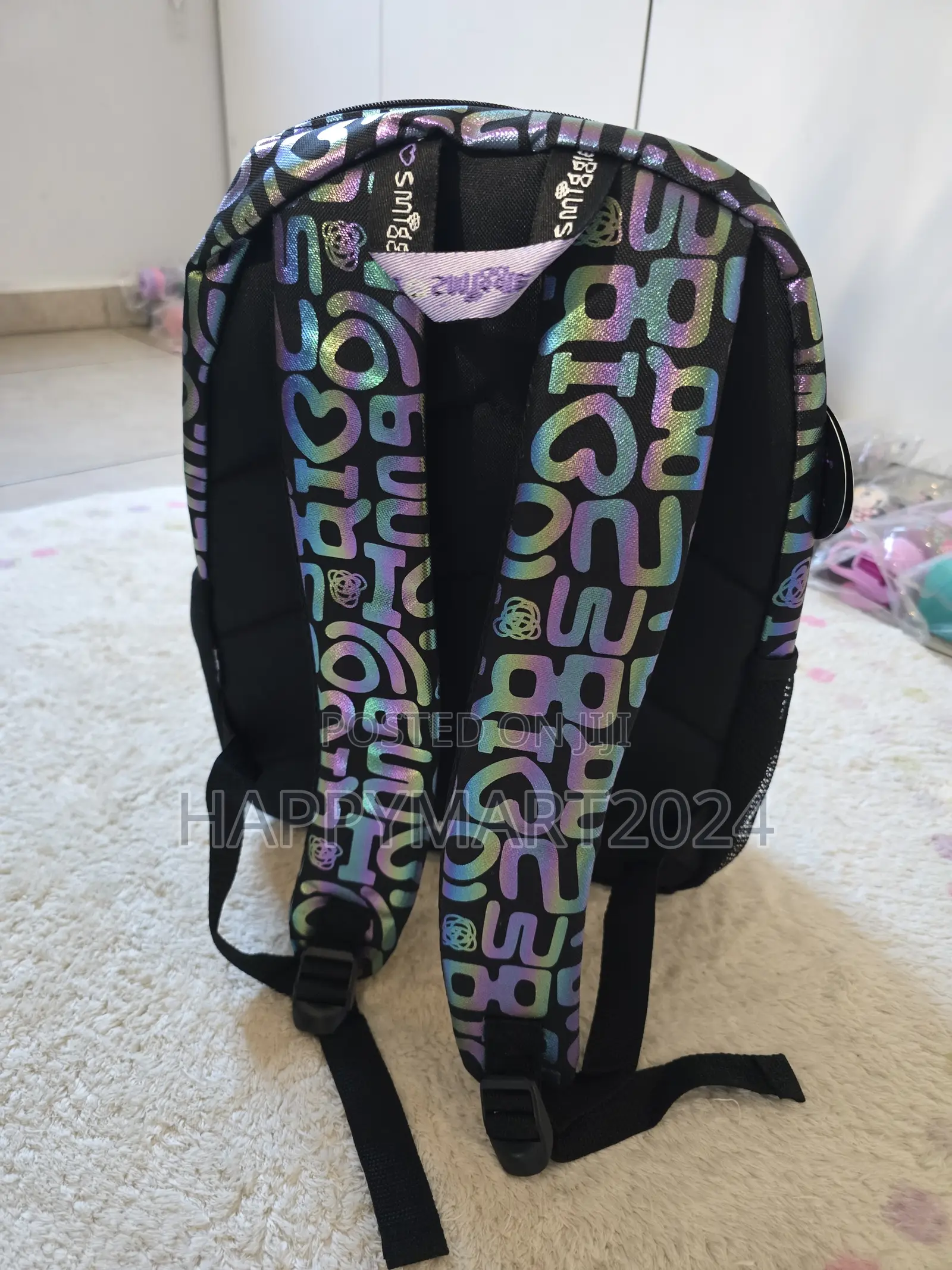 Smiggle Rainbow Laser Holographic Backpack Unisex Kids Teen School Bag