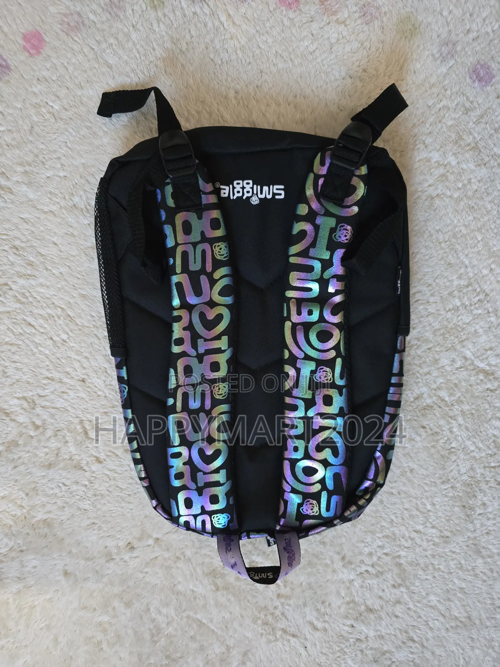 Smiggle Rainbow Laser Holographic Backpack Unisex Kids Teen School Bag