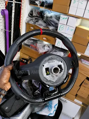 AMG Style Carbon Fiber Sport Steering Wheel With Paddle Shifters