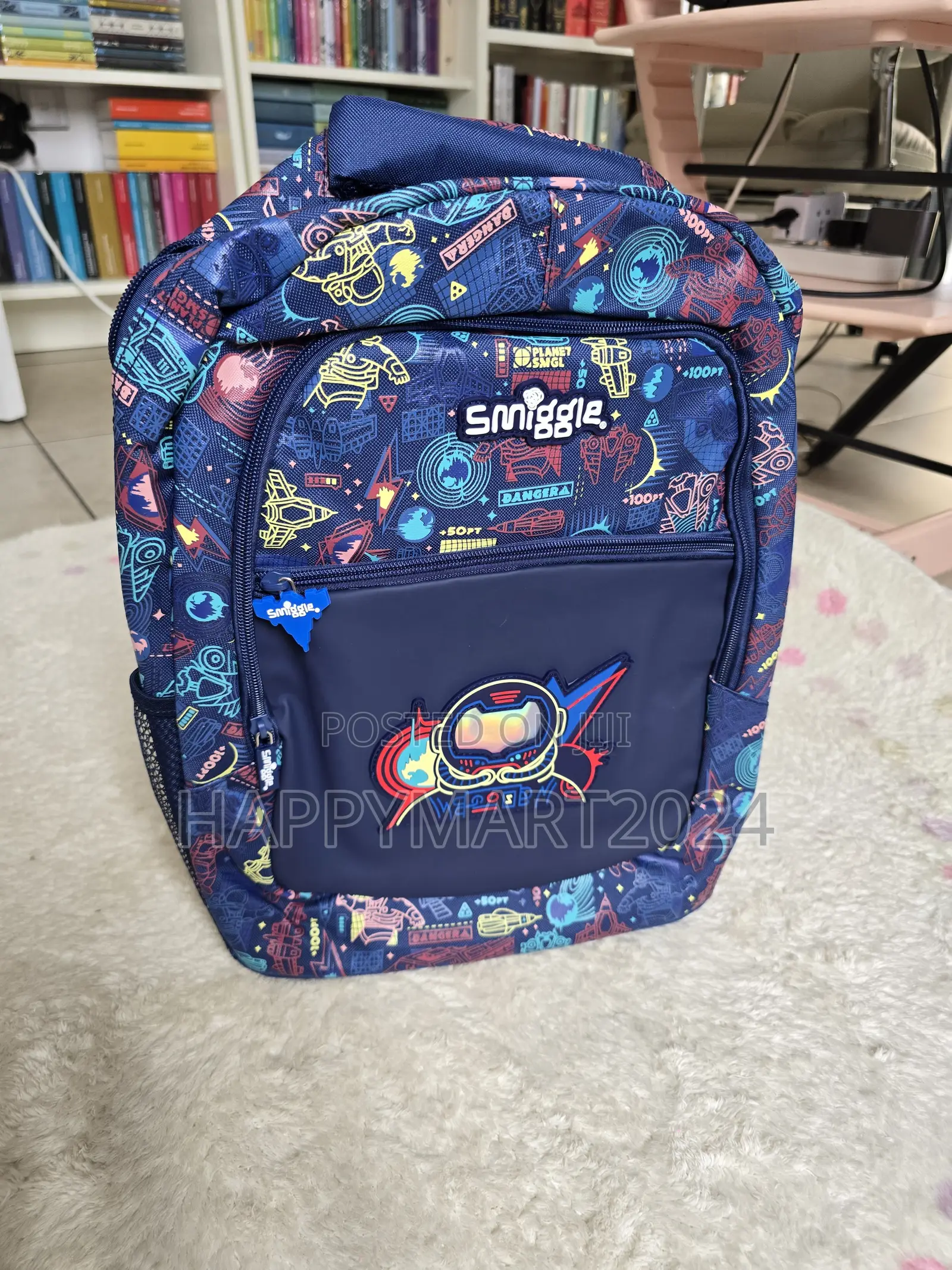 Smiggle Unisex Space Astronaut Print Waterproof Student School Bag