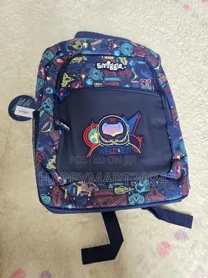 Smiggle Unisex Space Astronaut Print Waterproof Student School Bag