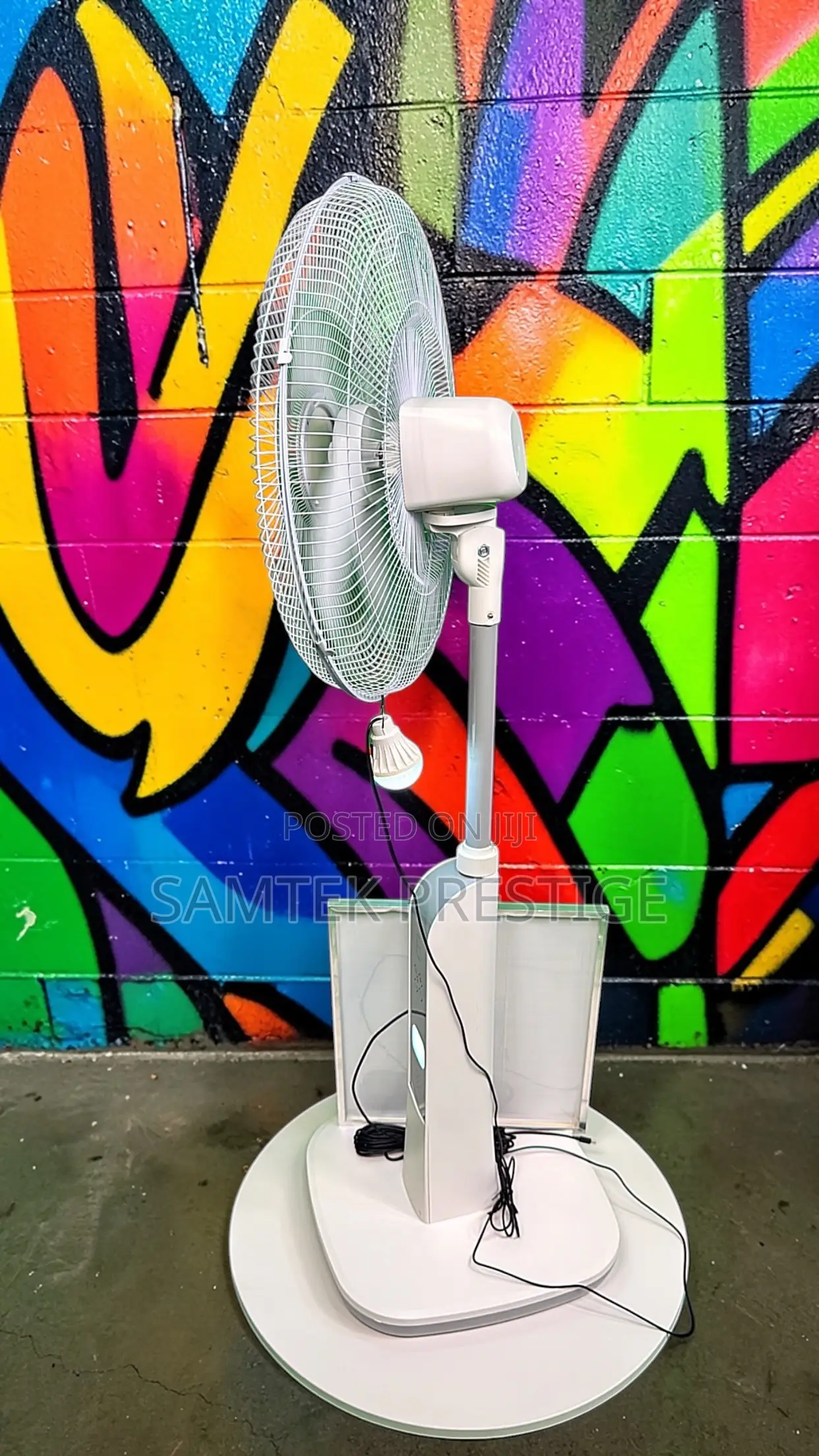 SamTek 16inch Rechargeable Solar Fan
